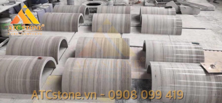Đá hoa cương cột tròn, cột tròn đá khối