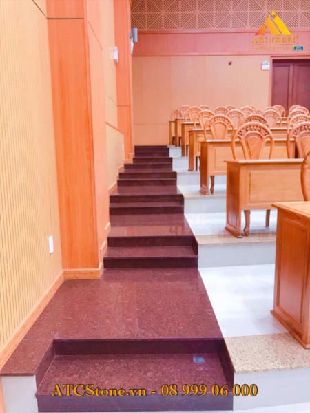 Thi công đá hoa cương ốp hội trường Đảng thành phố Bà Rịa