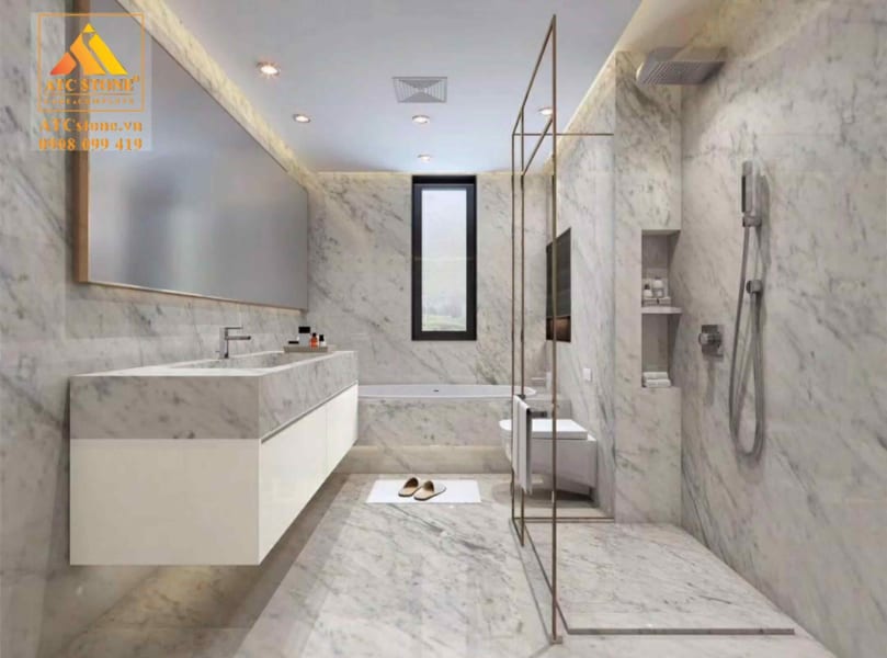 Đá marble ốp phòng tắm