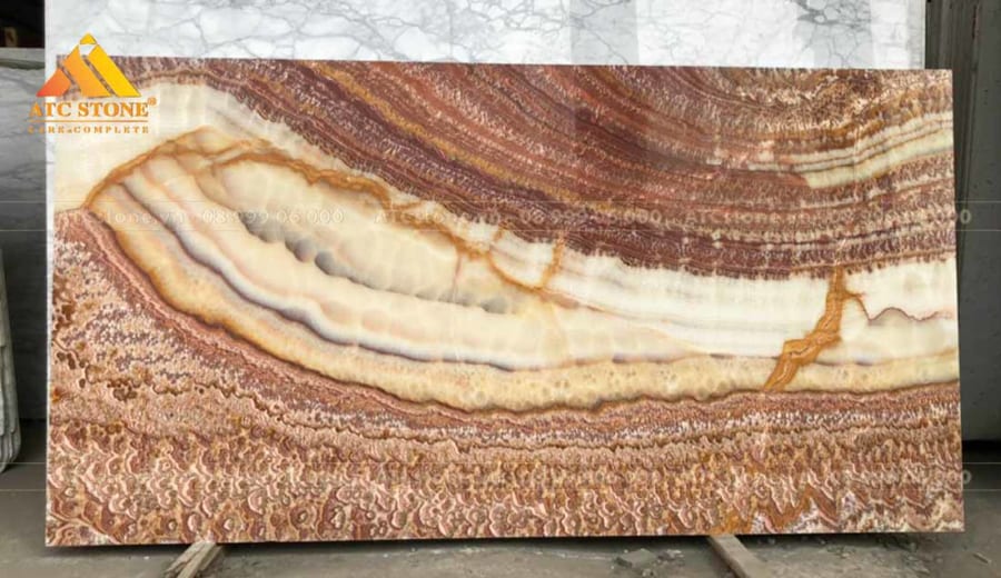 ĐÁ ONYX BROWN FLAME