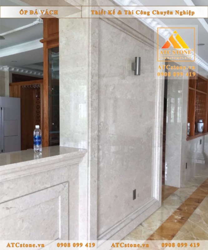 Đá marble ốp phòng khách