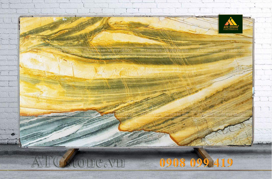 Đá hoa cương cao cấp DA-QUARTZ-AQUARELLA-GOLD